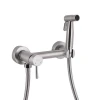 Набор для гигиенического душа со смесителем Lidz Aria 110 округлый LDARI110NKS43393 Nickel
