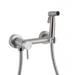 Набор для гигиенического душа со смесителем Lidz Aria 110 округлый LDARI110NKS43393 Nickel