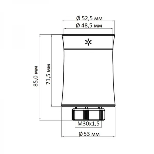 Беспроводной програмируемый сервопривод для термостатического крана (Белый матовый) ZTRV-BY-100(W)