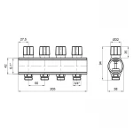 Коллектор Icma с регулировочными вентилями 1