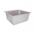 Мойка для кухни интегрированная Lidz Handmade H5050G (LDH5050GPVD43620) Brushed Grey PVD 3,0/1,0 мм