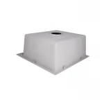 Мойка для кухни интегрированная Lidz Handmade H5050G (LDH5050GPVD43620) Brushed Grey PVD 3,0/1,0 мм