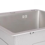 Мойка для кухни интегрированная Lidz Handmade H5050G (LDH5050GPVD43620) Brushed Grey PVD 3,0/1,0 мм