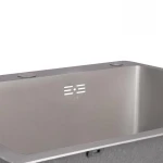 Мойка для кухни интегрированная Lidz Handmade H6050G (LDH6050GPVD43622) Brushed Grey PVD 3,0/1,0 мм