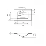 Раковина Qtap Albatross 720x460x180 White без донного клапана QT01113070CW