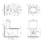Бачок для унитаза Qtap Kalao QT08221213AW1