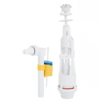 Зливний механізм для унітаза LT05 з клапаном бокової подачі 1/2, хром кнопка Lidz