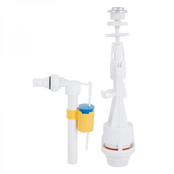 Зливний механізм для унітаза LT05 з клапаном бокової подачі 1/2, хром кнопка Lidz