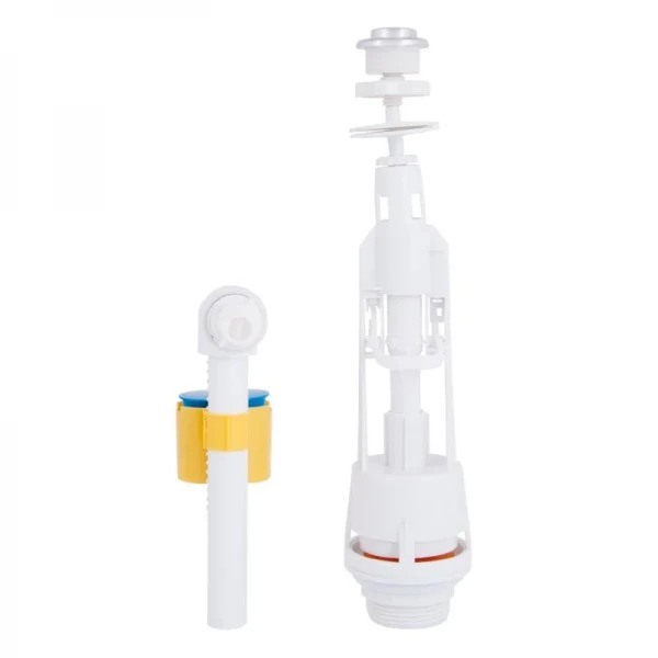 Зливний механізм для унітаза LT05 з клапаном бокової подачі 1/2, хром кнопка Lidz