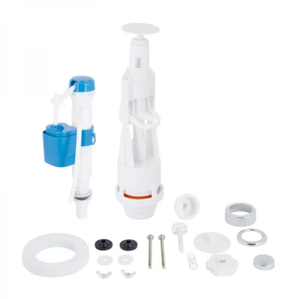 Зливний механізм для унітаза LT06 з клапаном нижньої подачі 1/2, хром кнопка Lidz