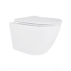 Унитаз подвесной Qtap Robin New безободковый с сиденьем Soft-close QT13332381АSW