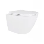 Унитаз подвесной Qtap Robin New безободковый с сиденьем Soft-close QT13332381АSW