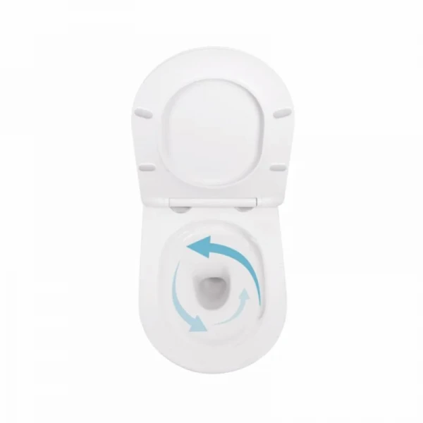 Унитаз подвесной Qtap Robin New безободковый с сиденьем Soft-close QT13332381АSW