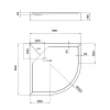 Lidz Душевой поддон KAPIELKA ST90x90х14 низкий квадратный, диаметр слива 52 мм