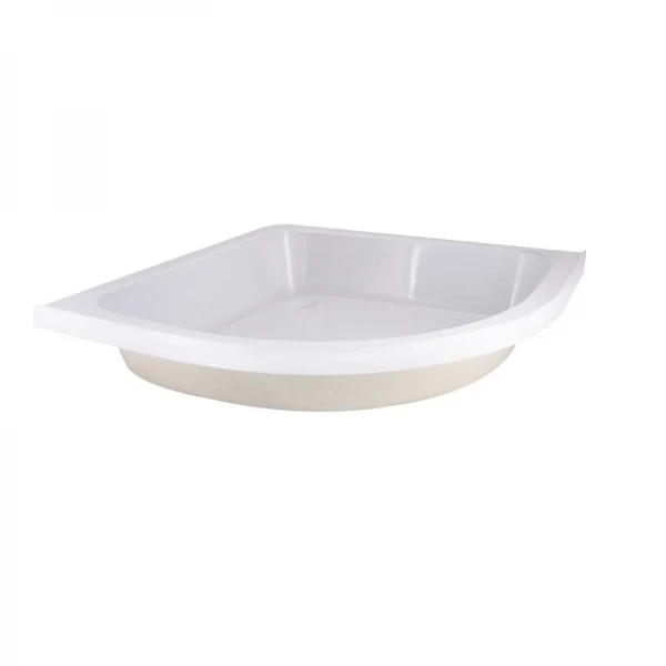 Lidz Latwa SC90x90.SAT.MID.GR Душевая кабина полукруглая, стекло тон. 4 мм + Lidz Душевой поддон KAPIELKA ST90x90x26, с панелью