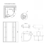 Lidz Latwa SC80x80.SAT.MID.FR Душевая кабина полукруглая, стекло Frost 4 мм + Lidz Душевой поддон KAPIELKA ST80x80x26, с панелью