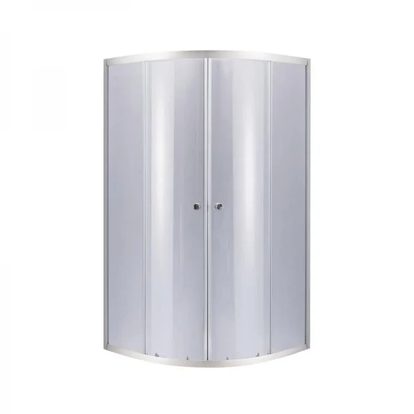 Душова кабіна Latwa SC90x90.SAT.HIGH.GR полукругла, скло тон 4 мм + Душовий піддон KAPIELKA ST90x90x41, з панеллю Lidz