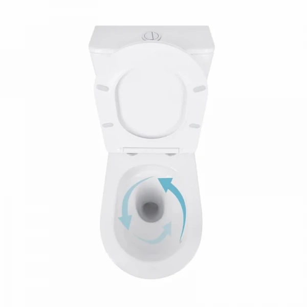 Унитаз-компакт Qtap Scorpio безободковый Ultra Quiet с сиденьем Soft-close QT14226088AW