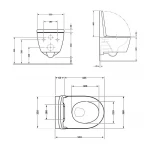 Унитаз подвесной Qtap Scorpio безободковый Ultra Quiet с сиденьем Soft-close QT14332380AW