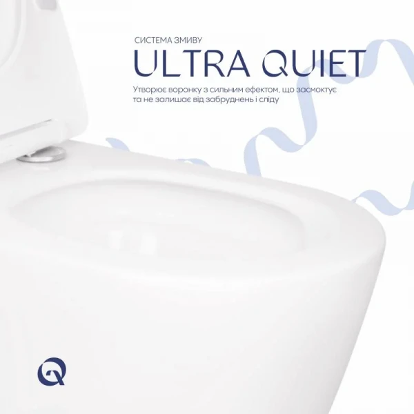 Унитаз подвесной Qtap Scorpio безободковый Ultra Quiet с сиденьем Soft-close QT14332380AW