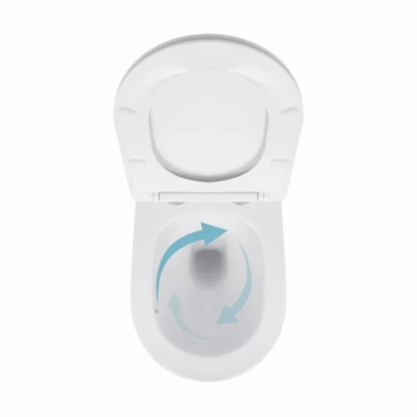 Унитаз подвесной Qtap Jay безободковый Ultra Quiet с сиденьем Soft-close QT07335177W