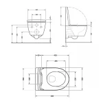Унитаз подвесной Qtap Swan безободковый Ultra Quiet с сиденьем Soft-close QT16335179W