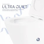 Унитаз подвесной Qtap Swan безободковый Ultra Quiet с сиденьем Soft-close QT16335179W