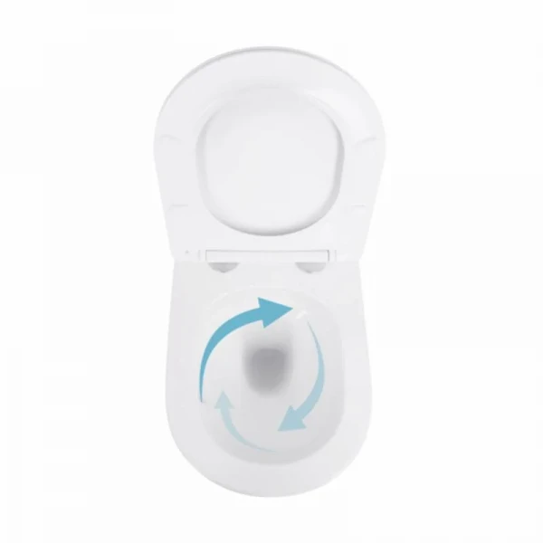 Унитаз подвесной Qtap Swan безободковый Ultra Quiet с сиденьем Soft-close QT16335179W