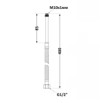 SD FORTE Шланг для воды, NYLON   М10*40 см длинный (пара)   SF390W40L