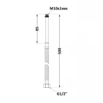 SD FORTE Шланг для воды, NYLON   М10*50 см длинный (пара)   SF390W50L