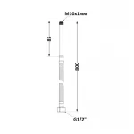 SD FORTE Шланг для воды, NYLON   М10*80 см длинный (пара)   SF390W80L