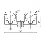 Крепеж PPR Thermo Alliance 20 двойной