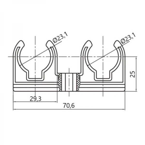 Крепеж PPR Thermo Alliance 20 двойной