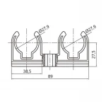 Крепеж PPR Thermo Alliance 25 двойной