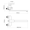 Смеситель для ванны Lidz Arrow 0052 с поворотным изливом (c душевым гарнитуром) (k35) LDARR0052CRM44954 Chrome
