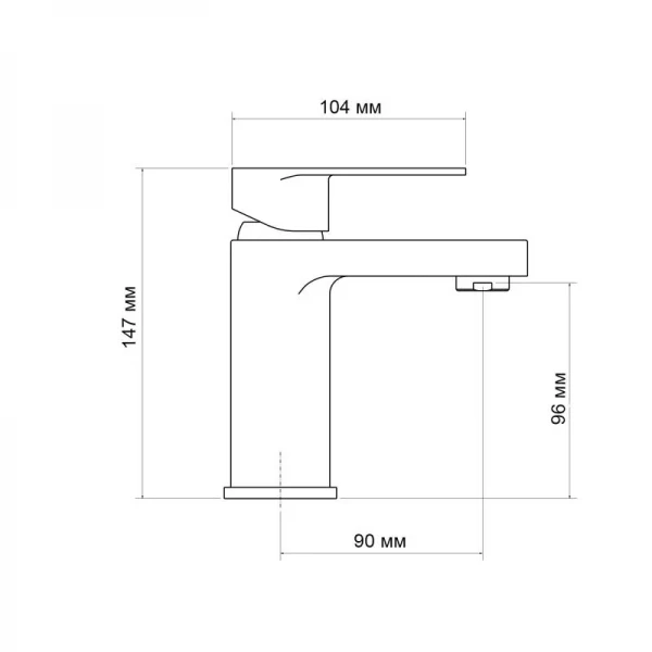 Змішувач для раковини Lidz Arrow 001 (k35) LDARR001CRM44955 Chrome