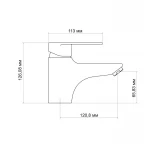 Смеситель для раковины Lidz Tani 001F1 (k40) LDTAN001F1CRM44957 Chrome