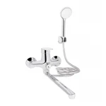 Смеситель для ванны Lidz Tani 0052 с поворотным изливом (c душевым гарнитуром) (k40) LDTAN0052CRM44960 Chrome