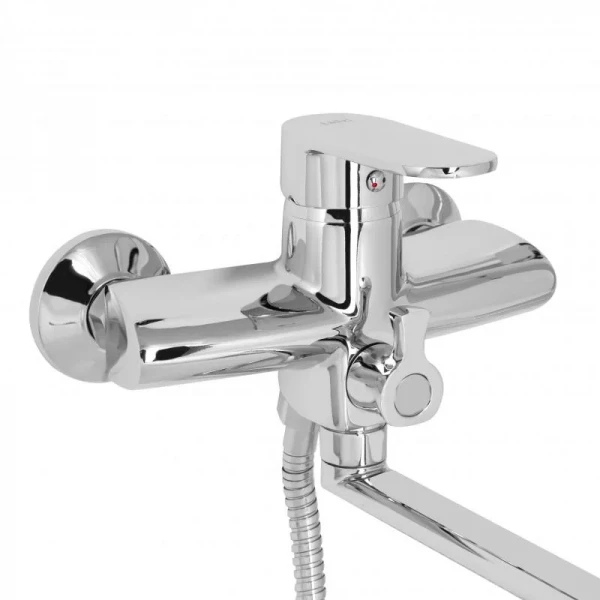 Смеситель для ванны Lidz Tani 005 с поворотным изливом (c душевым гарнитуром) (k40) LDTAN005CRM44962 Chrome