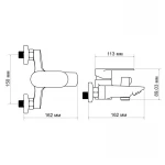 Смеситель для ванны Lidz Tani 0061 (c душевым гарнитуром) (k40) LDTAN0061CRM44963 Chrome