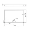 Душевой поддон KAPIELKA ST120x80х14 низкий, прямоугольный, диаметр слива 52 мм Lidz