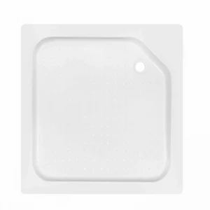 Душевой поддон Kapielka ST90x90x14 низкий, полукруглый,  диаметр слива 52 мм Lidz