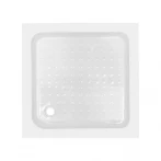 Lidz Душевой поддон KAPIELKA ST80x80x14 низкий, полукруглый,  диаметр слива 52 мм