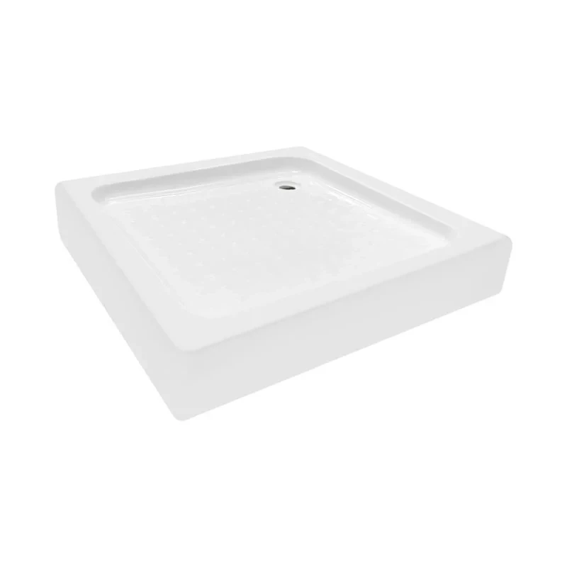 Lidz Душевой поддон KAPIELKA ST80x80x14 низкий, полукруглый,  диаметр слива 52 мм