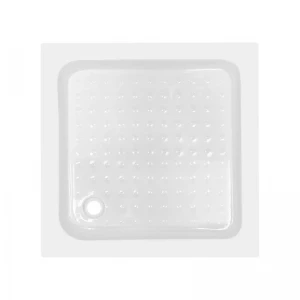 Lidz Душевой поддон KAPIELKA ST80x80x14 низкий, полукруглый,  диаметр слива 52 мм
