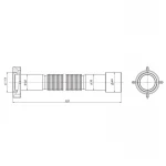Гибкая труба Lidz LG03 с накидной гайкой 11/4