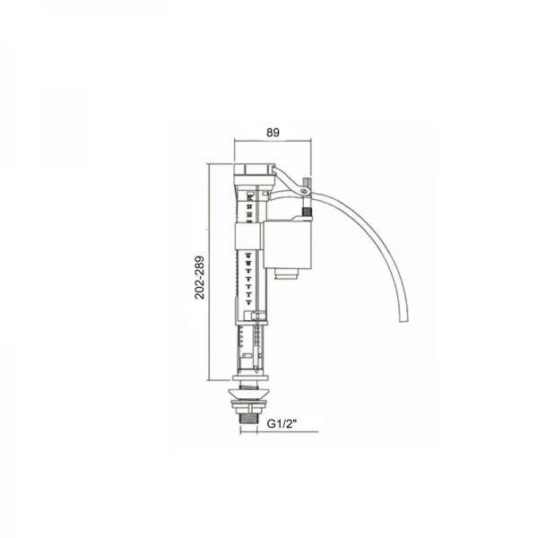 Клапан LT04 нижної подачі 1/2 Lidz