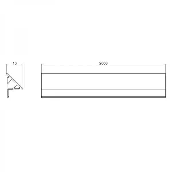 Набор декоративные планки для поддона и ванны (2x2м) + 2 колпачка Qtap WCS022