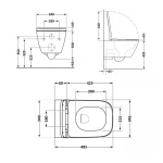 Унитаз подвесной Qtap Crow безободковый с сиденьем Soft-close QT05335171W