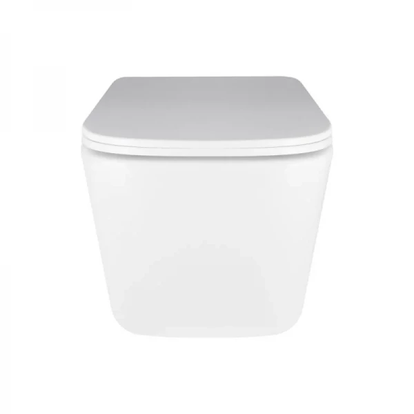 Готове рішення Qtap для ванної кімнати: підвісний унітаз Crow Ultra Quiet + комплект інсталяції Nest 4 в 1 (квадратна клавіша Chrome)